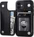 ONETOP Compatible with iPhone 12 Mini Wallet Case, PU Leather Kickstand with Card Holder, Shockproof Cover 5.4 Inch