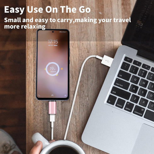 Lightning Female to USB C Male Adapter - 3 Pack 3.0 USB Type C Charger Connector for iPhone 15/15 Pro/15 Pro Max