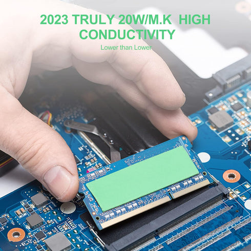 Thermal Pad 20W/m.K, 100x50x1.5mm Silicone Cooling Pad Non Conductive Heat Resistance for PC Laptop PS4/PS5/SSD