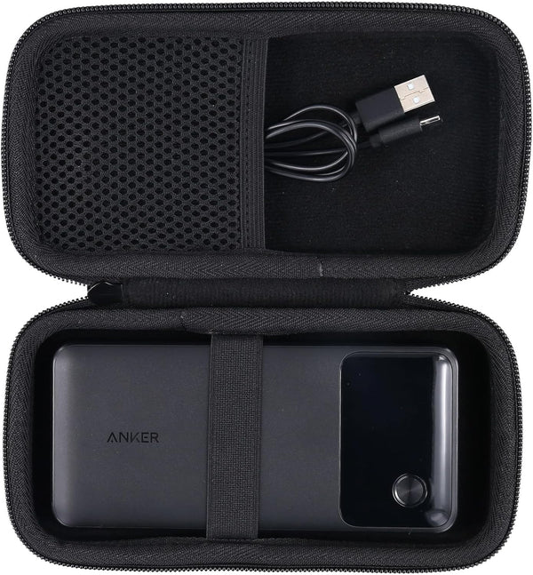 khanka Hard Travel Case for Anker Power Bank, 20,000mAh Portable Charger, Case Only (Black)