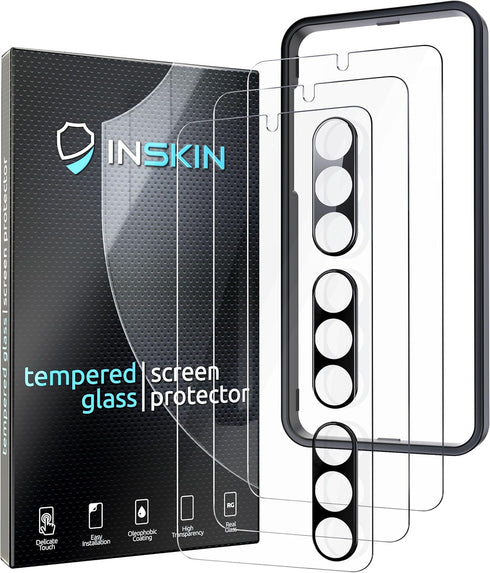 Inskin Ultimate 3+3 Tempered Glass Screen Protector Set for Samsung Galaxy S23 Plus 5G (6.6", 2023) - Ultra HD, Case