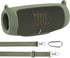 Waterproof Silicone Cover Case for JBL Charge 5 Bluetooth Speaker, Portable Travel Case with Carabiner (Green)