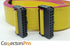 PC Accessories 20P 60cm Yellow Flat Ribbon Cable with 2.54mm 0.1" FC 20 Pins Female to Female Connector