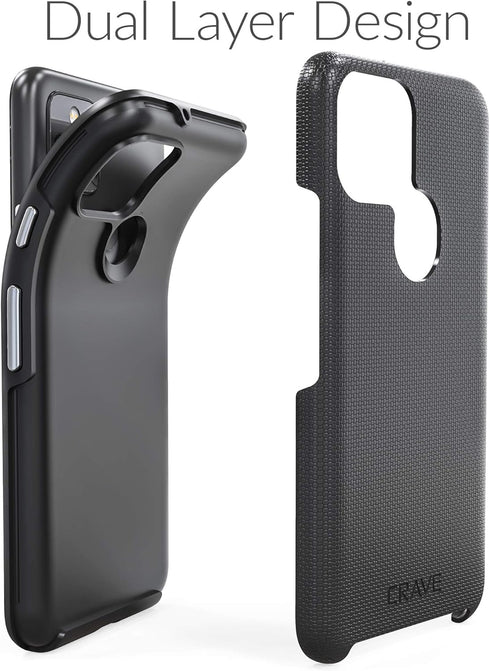 Crave Pixel 5 Case, Dual Guard Protection Series Case for Google Pixel 5 - Black