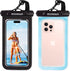 Waterproof Phone Pouch (2-Pack), Fits All iPhones (incl. 15 Pro Max), Samsung Galaxy S24 & More - Black/Blue