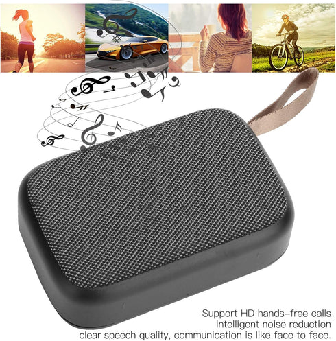 Bluetooth 4.2 Speaker, HiFi Sound Wireless Stereo Subwoofer, Portable Mini Music Player with FM Radio, Brown