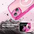 TIESZEN iPhone 15 Case - Fluorescent Pink, Dustproof, MagSafe Compatible, 9H Tempered Glass & Privacy Screen Protectors.