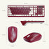 Wireless Keyboard and Mouse Combo, 2.4G Full-Sized Keyboard and Mouse, Dual-System for Computer/Laptop (Wine Red)