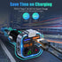 LENCENT Wireless Bluetooth 5.0 FM Transmitter Car Kit, Type-C PD 20W + QC3.0 Fast USB Charger, Hands-Free Calling, Hi