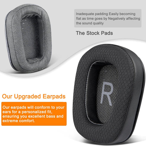 SOULWIT Replacement Ear Pads for Logitech G35 G930 G933 G935 G633 Gaming Headset, Earpads for G332 G230 G231 G233 (G933