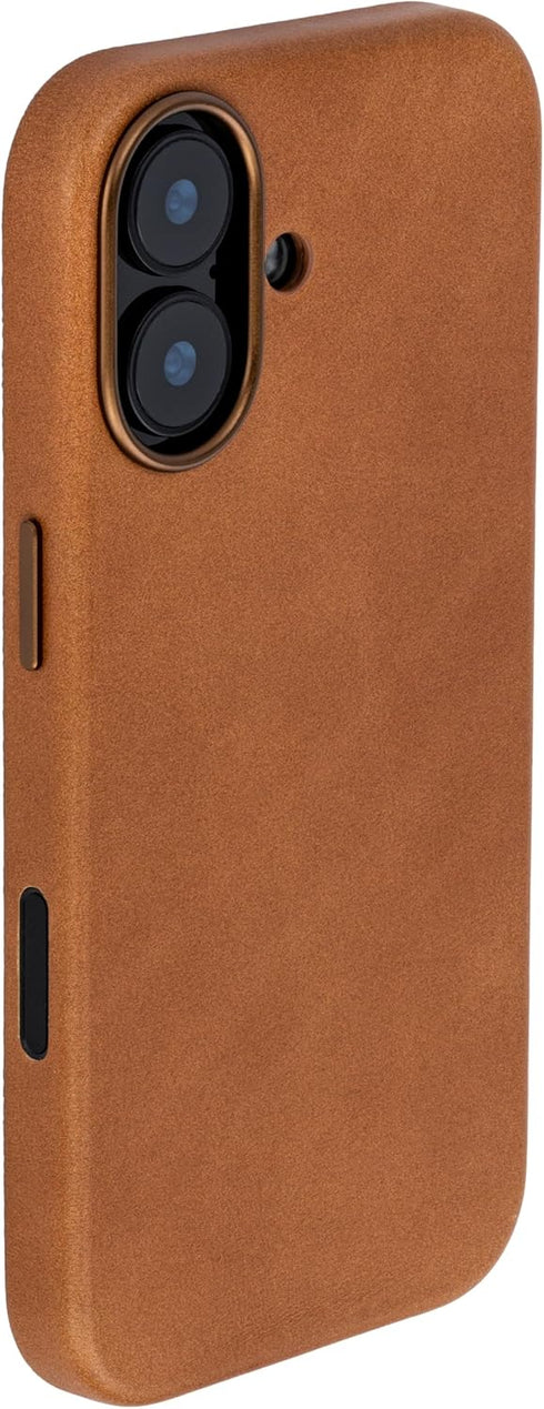 Dockem Genuine Leather Case for iPhone 17 Compatible with MagSafe, with Capacitive Camera