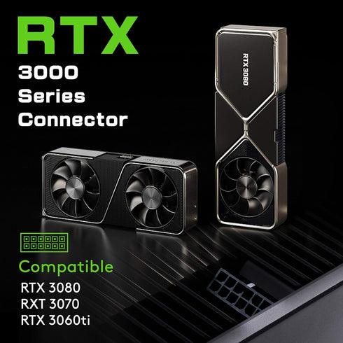 EZDIY-FAB RTX 3000 Series 12 Pin to Dual 8 Pin PCIe Sleeved Extension Cable for NVIDIA Ampere