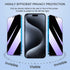 2 Pack Compatible with iPhone 15 Pro Privacy Screen Protector with Alignment Frame, Anti-Spy Anti-Blue Light Eye Protection Scratch Resistant Tempered Glass Film, Rounded Edges Full Coverage