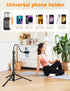 Victiv 84" 14 13 12 Phone Tripod Stand, Tall Flexible Cellphone Tripod for iPhone with Gooseneck Remote, Portable Phone