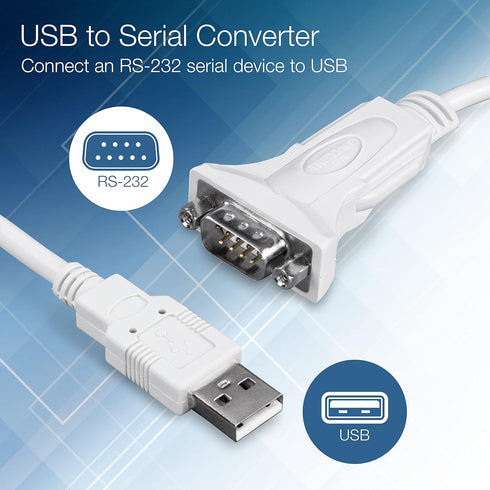 TRENDnet USB to Serial Adapter TU-S910 - 3m (10 Feet) USB to RS-232 Serial Converter, Windows and Mac Compatible