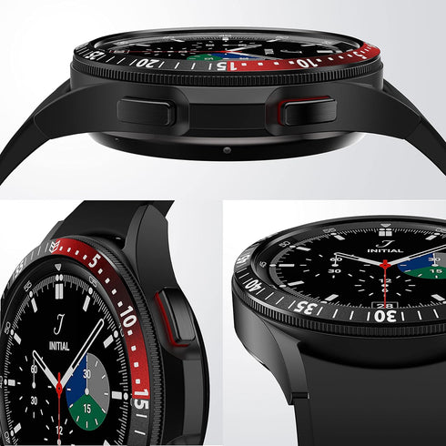 Bezels Compatible with Galaxy Watch 3 45mm, Aluminum Metal Bezel Case for Galaxy Watch 4 Classic 46mm