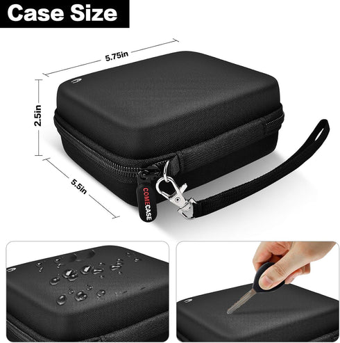 Kid Toy Camera Case for VTech Kidizoom Creator Cam, Hard Travel Storage with Accessories Pocket (Black)
