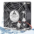 GDSTIME 120mm x 38mm 12V DC Waterproof IP67 Fan, High CFM Dual Ball Bearing 2Pin for DIY Cooling Ventilation Exhaust