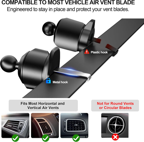 aetos 20 N52 17 16 15 14 13 12 for MagSafe Car Mount. Elegant Magnetic Air Vent Phone Holder with Strong Magnets