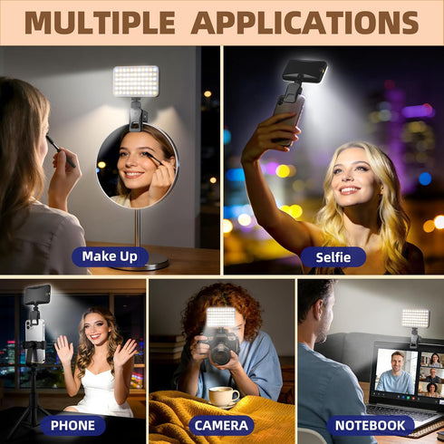 Generic Up,91 Friendly,3 10 2000mAh, TENTEK Selfie Light For Video Conference And Make LED Clip On Light And Eye Modes
