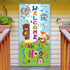 Welcome Banner - First Day of School Door Cover Woodland Animal Friends Photo Backdrop for Classroom School Party