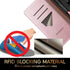 SUANPOT Leather Wallet Case for iPhone 12 Pro Max, RFID Blocking Credit Card Holder, Flip Folio Magnetic Cover, Rose
