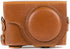 MegaGear MG1260 Ever Ready Leather Camera Case for Panasonic Lumix DC-ZS80, DC-ZS70, DC-TZ95, DC-TZ90 - Light Brown