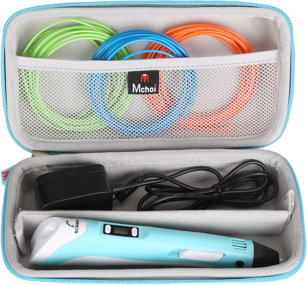 Mchoi Hard Carrying Case for P1 Advanced 3D Printing Pen, Shockproof Waterproof Protective Case (Blue, Case Only)