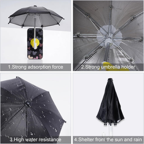 Adjustable Universal Cell Phone Umbrella Stand, Anti-Glare Cover Sun Shield, Outdoor Phone Sunshade Holder