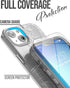 ENCASED Finger Loop Case Designed for iPhone 14 with Strap Grip and Screen Protector (Clear/White Lace Leaf)