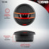 DS18 TX1R 1.38-inch Tweeter Set of 2 (Black/Red) - 200 Watts Max with Mounting Kit