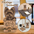 Dog Theme Wooden Phone Holder - Yorkshire Terrier - Charging Station for E-Book, Smart Phones, Tablets, Desktop