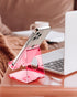 TOPGO Acrylic Phone Stand, Clear Holder for Office Desk, Kitchen Counter, Compatible with iPhone 15 14 13 12 11