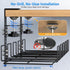 LUXEAR Under Desk Cable Management Tray 2Pack, Adjustable Removable Docking Station Wires Holder Rack, No Drill C-Clamp