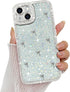 Wirvyuer Luxury Glitter Phone Case for iPhone 15, Sparkling Diamond Glitter Back with