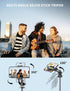 71" Phone Tripod & Selfie Stick, All in One Extendable Cell Phone Tripod with Wireless Remote, Compatible with iPhone &