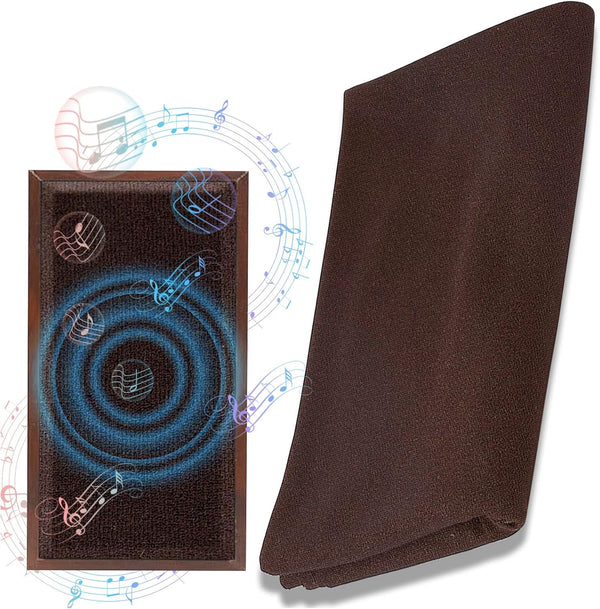Kalevel Brown Speaker Cloth, Stereo Mesh Fabric for Speaker Repair, Adhesive for Home Speakers