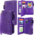 Harryshell Detachable Magnetic Zipper Wallet Case for Samsung Galaxy S20 FE 5G - Floral Leather Case with 12 Card Slots