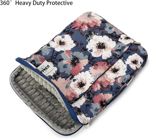 Kinmac Camellia 360° Protective Waterproof 12 inch-13.3 inch Laptop Case Bag Sleeve with Handle for Surface Pro,