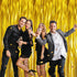 GOER 6.4 ft x 9.8 ft Metallic Tinsel Foil Fringe Curtains, 2 Pack Party Streamer Backdrop for Birthday and New Year