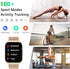 Smart Watch for Women Men, 2.0" Fitness Tracker with Heart Rate Blood Pressure Blood Oxygen Monitor for Android iOS