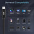 USB C to USB C Cable (2 Pack, 100W, 3FT), Nylon Braided 3.2 Gen 2 Fast Charging Cable - Black