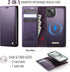 PlusnapX 13 2-in-1 13 6.1", Wallet Case for iPhone Compatible with Magsafe, PU Leather Flip RFID Blocking Card Holder