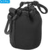 PATIKIL Camera Lens Bag, 3 Pcs 3.1" ID x 3.9" H Drawstring Lens Pouch with Thick Neoprene, Lens Case for DSLR, Black