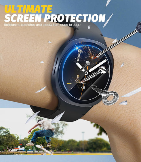 Orzero Smartwatch Screen Protector (4 Pack) - Tempered Glass for Garmin Forerunner 255, 255 Music 46mm, 9H HD