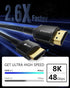 Stouchi 8K HDMI 2.1 Cable, Ultra High Speed 3ft Braided Cord for 4K@120Hz, Compatible with Roku TV
