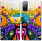 Case for Galaxy S20 FE 5G, Colorful Dragonfly Leather Flip Case Wallet Cover with Card Slot Holder Kickstand