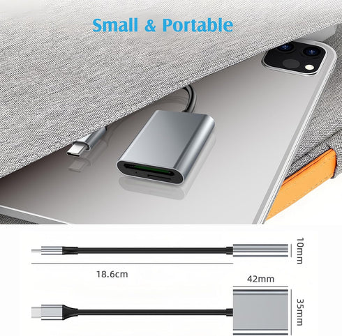 SAMKE 2-in-1 SD/SDHC/SDXC/MMC/Card, 3.0 15, USB C SD TF Card Reader, Micro SD Memory Card Reader for TF SD/Micro USB SD