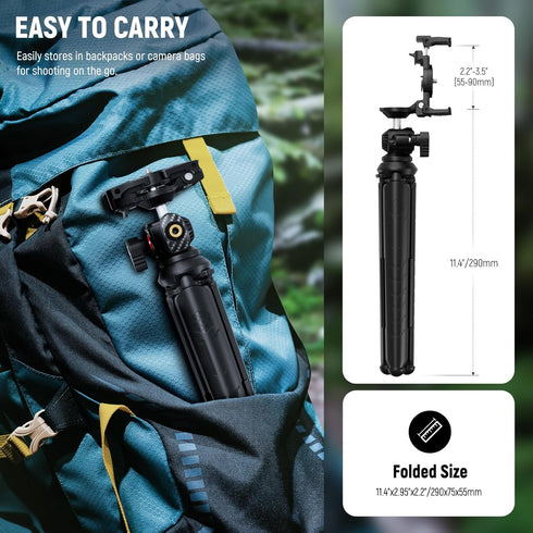 NEEWER Tripod for iPhone with Remote, Mini Flexible Phone Tripod Stand, Vlog Selfie Stick, TP35