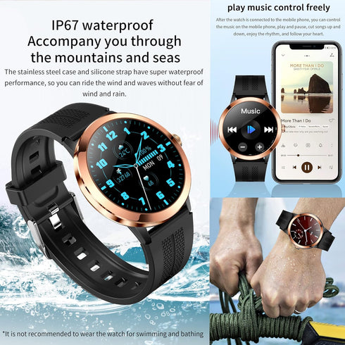 Smart Watch for Men Women, 360 x 360 Smartwatch, Fitness Tracker, 1.32" Full Touch Color Screen